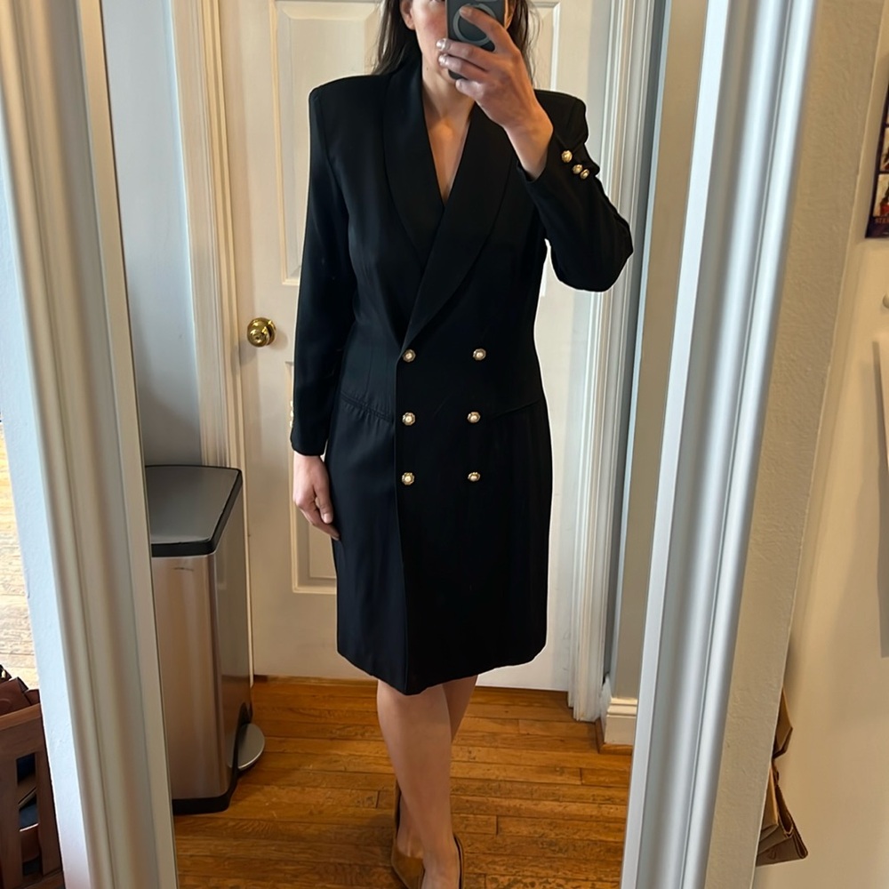 Vintage Double Breasted Suit Dress